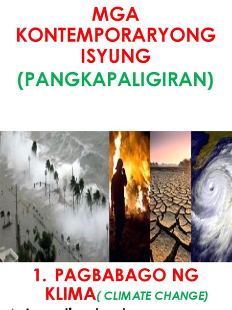 isyung pangkalikasan slogan|Isyung Pangkalakalan: Mga Isyung Pangkalakalan.